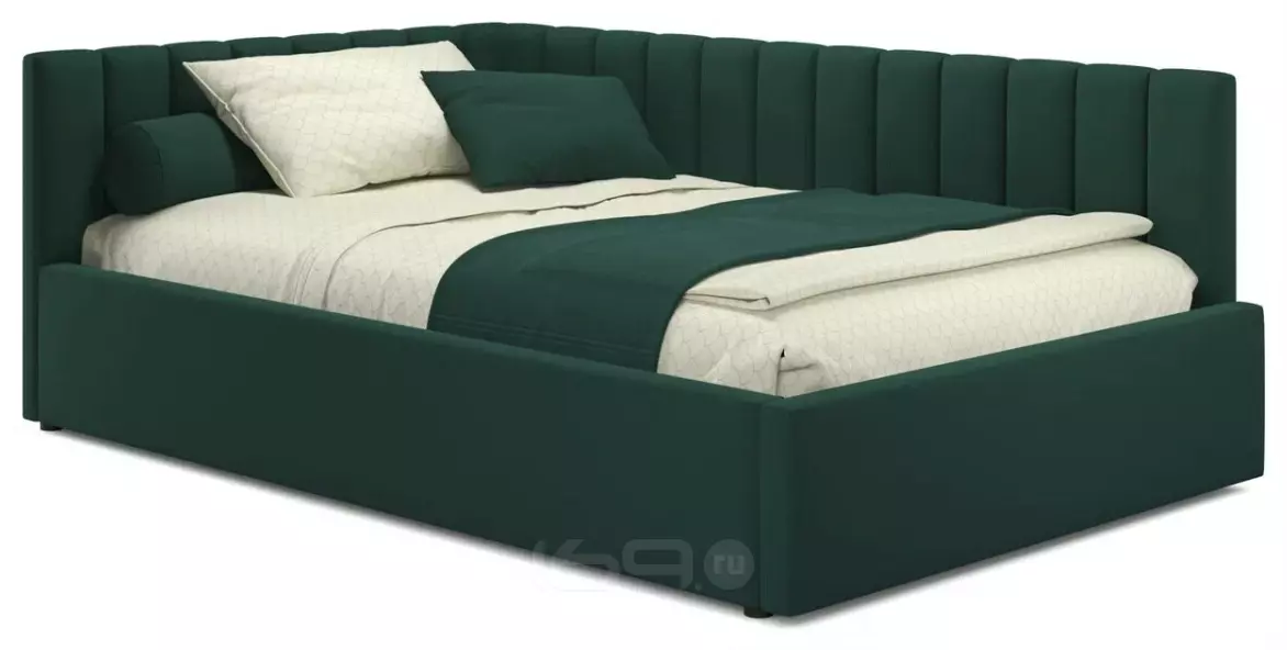 Кровать мягкая Milena 1200 изумруд с подъемным механизмом