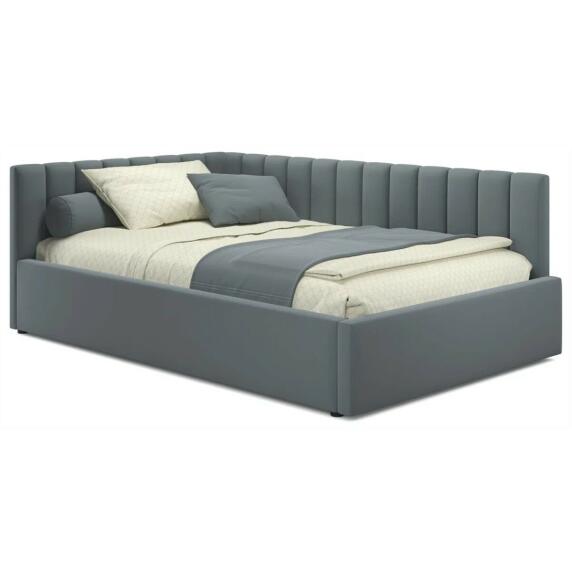 Кровать мягкая Milena 1200 серая с подъемным механизмом