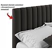 Кровать Olivia с матрасом велюр шоколад без П/М 1600x2000, ортопедическое основание, изголовье мягкое