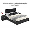 Кровать Olivia с матрасом велюр черный без П/М 1600x2000, ортопедическое основание, изголовье мягкое