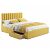 Кровать Olivia с матрасом велюр желтый без П/М 1600x2000, ортопедическое основание, изголовье мягкое