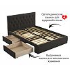 Кровать Verona с матрасом велюр шоколад без П/М 1600x2000, ортопедическое основание, изголовье мягкое