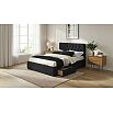 Кровать Verona с матрасом велюр черный без П/М 1600x2000, ортопедическое основание, изголовье мягкое