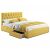 Кровать Verona с матрасом велюр желтый без П/М 1600x2000, ортопедическое основание, изголовье мягкое