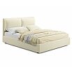 Кровать Vita с матрасом велюр бежевый С П/М 1600x2000, ортопедическое основание, изголовье мягкое