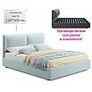 Кровать Vita с матрасом велюр мята пастель без П/М 1600x2000, изголовье мягкое