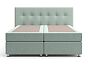 Кровать Николетт (17) Box Spring (с матрасом) Velutto 14 (Велюр)/Десерт 117 Cream (Искусственная кожа)
