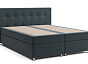 Кровать Николетт (19) Box Spring (с матрасом и независимым пружинным блоком) Mika 27 (Велюр)/Десерт 117 Cream (Искусственная кожа)