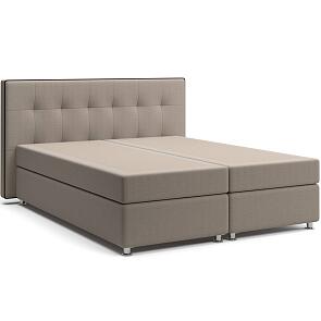 Кровать Николетт (22) Box Spring (с матрасом и независимым пружинным блоком) Mika 10 (Велюр)/Kolej cp 536 (Искусственная кожа)