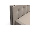 Кровать Николетт (22) Box Spring (с матрасом и независимым пружинным блоком) Mika 10 (Велюр)/Kolej cp 536 (Искусственная кожа)