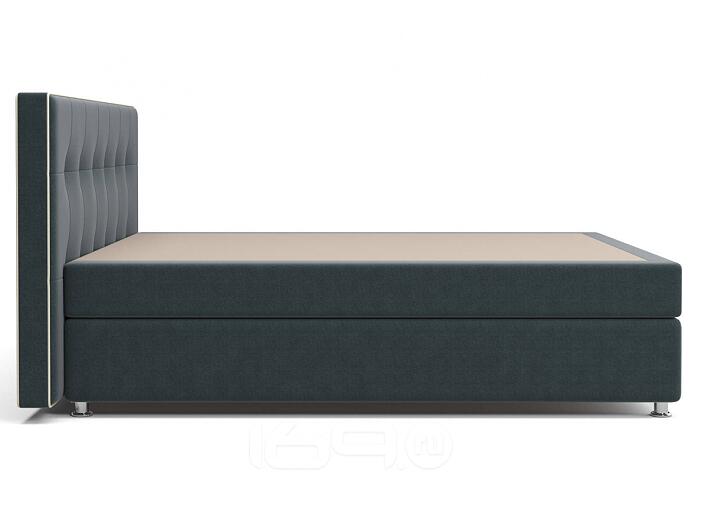 Кровать Николетт Box Spring (с матрасом) Mika 27 (Велюр)/Десерт 117 Cream (Искусственная кожа)