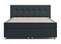 Кровать Николетт Box Spring (с матрасом) Mika 27 (Велюр)/Десерт 117 Cream (Искусственная кожа)