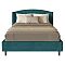 Кровать Севилья велюр мора океан без подъёмного механизма 1800x2000, без ортопедического основания, изголовье мягкое