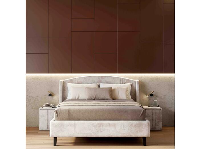 Кровать Севилья велюр тиффани бежевый без подъёмного механизма 1800x2000, без ортопедического основания, изголовье мягкое