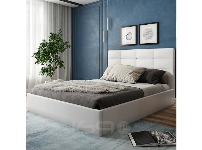 Кровать СОНАТА new 1400х2000 Белый (кож.зам.) 72305110