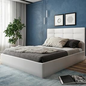 Кровать СОНАТА new 1400х2000 Белый (кож.зам.) 72305110