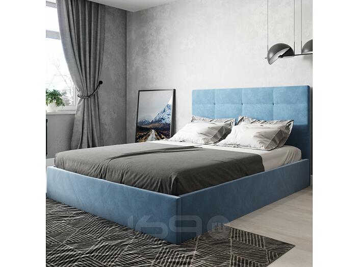 Кровать СОНАТА new 1600х2000 Велюр Синий 72305106