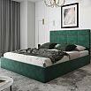 Кровать Соната велюр зеленый 1600x2000, без ортопедического основания, изголовье мягкое