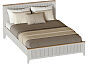 Кровать Валенсия без обивки дуб натуральный светлый, персидский жемчуг 1600x2000, изголовье жесткое