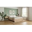 Кровать STERN с матрасом без обивки дуб сонома без П/М 1400x2000, без ортопедического основания, изголовье жесткое