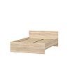 Кровать STERN с матрасом без обивки дуб сонома без П/М 1400x2000, без ортопедического основания, изголовье жесткое