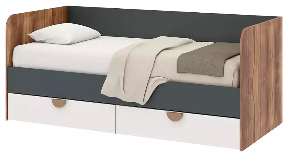 Кровать Тризиль 47614 Зеленый каменьБелыйДуб Барокко янтарный 20870₽