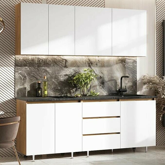 Кухня Челси 20м Компановка 2 Белый Дуб Крафт Кастилло 20711₽