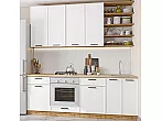 Модульный кухонный гарнитур Фрейм-02 White Silk/Дуб вотан 2340x2200x600