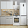 Модульный кухонный гарнитур Фьюжн-05 Silky Light Grey, Silky White/Дуб Вотан 2140x1100x600
