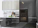 Модульный кухонный гарнитур Фьюжн-07 Anthracite, Silky Light Grey/Белый 2140x2700x600
