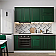 Модульный кухонный гарнитур Дублин-01 Special Green/Белый 2140x1900x600