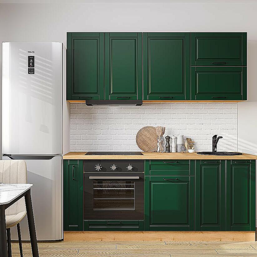 

Кухня прямая Дублин-01 Special Green/Дуб Вотан 2140*1900*600