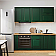 Модульный кухонный гарнитур Дублин-01 Special Green/Дуб Вотан 2140x1900x600