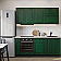 Модульный кухонный гарнитур Дублин-01 Special Green/Graphite 2140x1900x600
