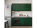 Модульный кухонный гарнитур Дублин-01 Special Green/Graphite 2140x1900x600