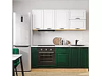 Модульный кухонный гарнитур Дублин-01 Special Green, Special White/Дуб Вотан 2140x1900x600
