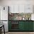 Модульный кухонный гарнитур Дублин-01 special green, special white 2140x1900x600