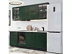 Модульный кухонный гарнитур Дублин-03 Special Green/Graphite 2140x1950x600