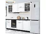 Модульный кухонный гарнитур Дублин-03 Special White/Graphite 2140x1950x600