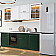 Модульный кухонный гарнитур Дублин-03 Special White, Special Green/Дуб Вотан 2140x1950x600