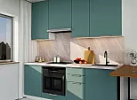 Модульный кухонный гарнитур Флэт Grey-green In 2S/Белый 2240x2100x600