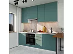 Модульный кухонный гарнитур Флэт Grey-green In 2S/Белый 2240x2100x600