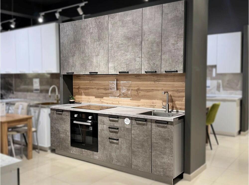 

Кухня прямая Флэт Temple Stone 2S/Graphite 2330*2300*600