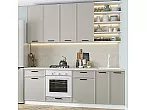 Модульный кухонный гарнитур Фрейм-02 Cream Silk/Белый 2340x2200x600