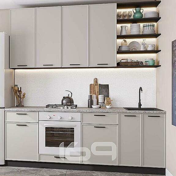 Кухня прямая Фрейм-02 Cream Silk/Graphite 2340*2200*600 - Купить в ...