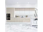 Модульный кухонный гарнитур Фьюжн-02 Cream Silk, Silky White/Белый 2140x4400x600