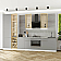 Модульный кухонный гарнитур Фьюжн-08 Silky Light Grey/Белый 2340x3400x600 Полки стекло