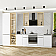 Модульный кухонный гарнитур Фьюжн-08 Silky White/Белый 2340x3400x600 Полки стекло