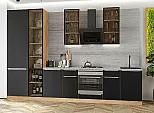 Модульный кухонный гарнитур Фьюжн-08 Stormy Silk/Дуб Вотан 2340x3400x600