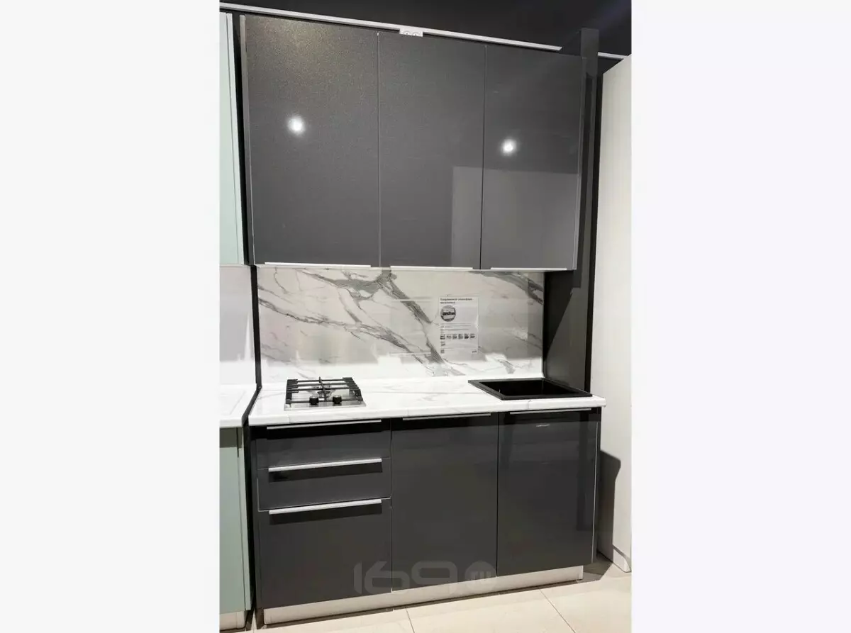 Кухня прямая Фьюжн Anthracite/Белый 1500*2200*600
